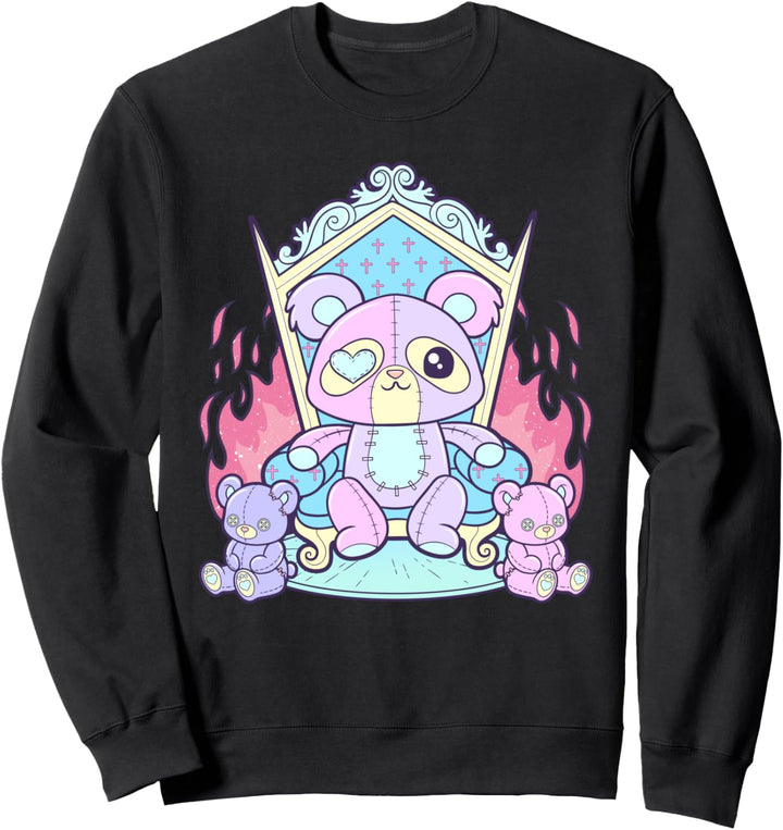 Kawaii Pastell Goth Süss gruselig Killer Teddybär Sweatshirt