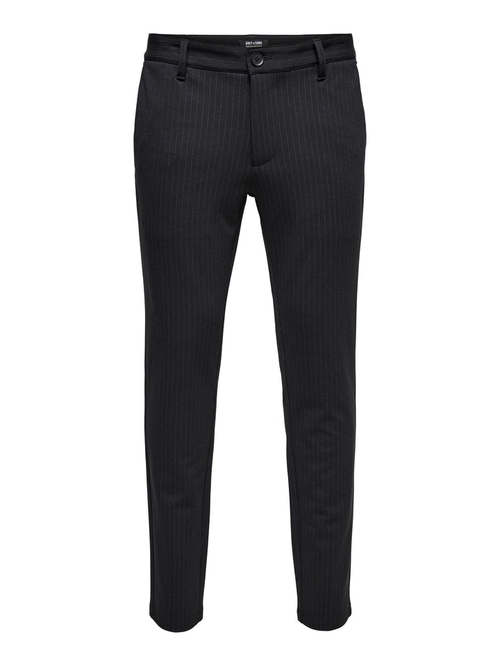 ONLY & SONS Male Chino Hose ONSMARK Pant Stripe GW 3727 NOOS 28W / 32L Schwarz (Black), 28W / 32L Sc