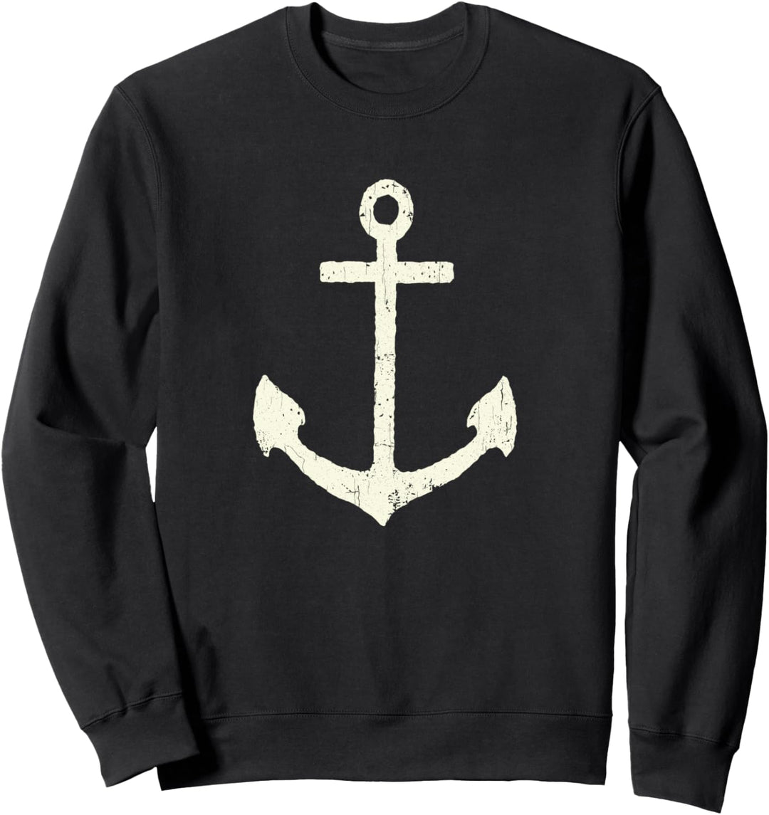 Vintage-Schiffsanker, nautisches Bootfahren, Meeresmotiv Sweatshirt