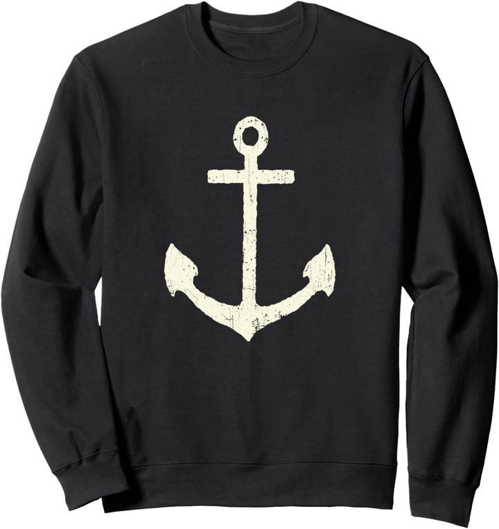 Vintage-Schiffsanker, nautisches Bootfahren, Meeresmotiv Sweatshirt