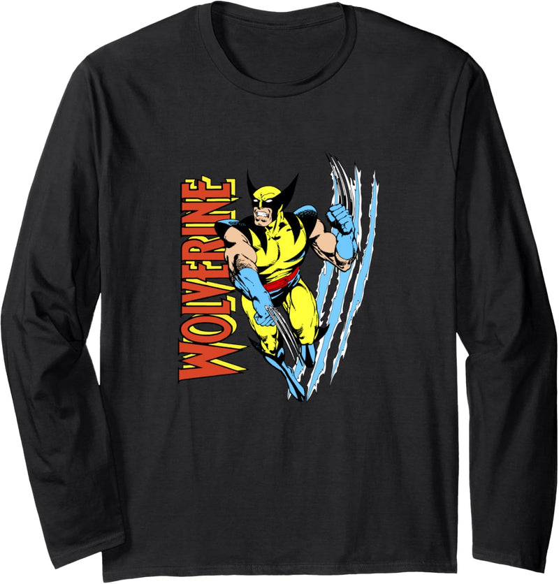 Marvel X-Men Wolverine Vintage Claw Slice Langarmshirt