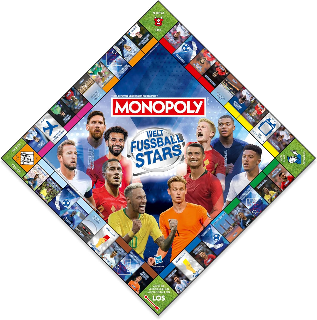 Winning Moves Monopoly Weltfussball Stars Edition - Monopoly Spiel für Fans - Familienspiele Strateg