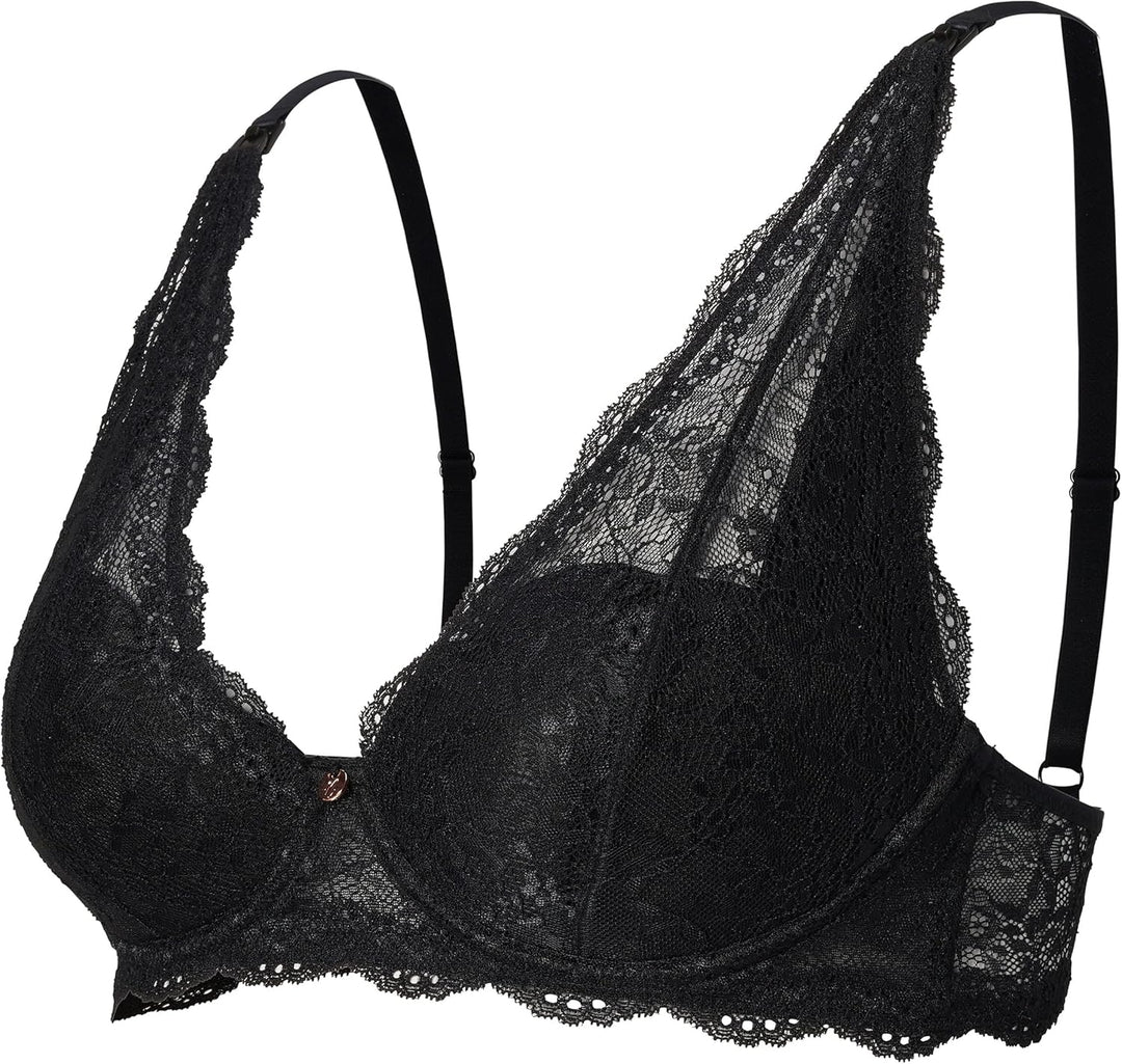 Noppies Damen Wired Bra Lace Gepolsterter BH D Schwarz, D Schwarz