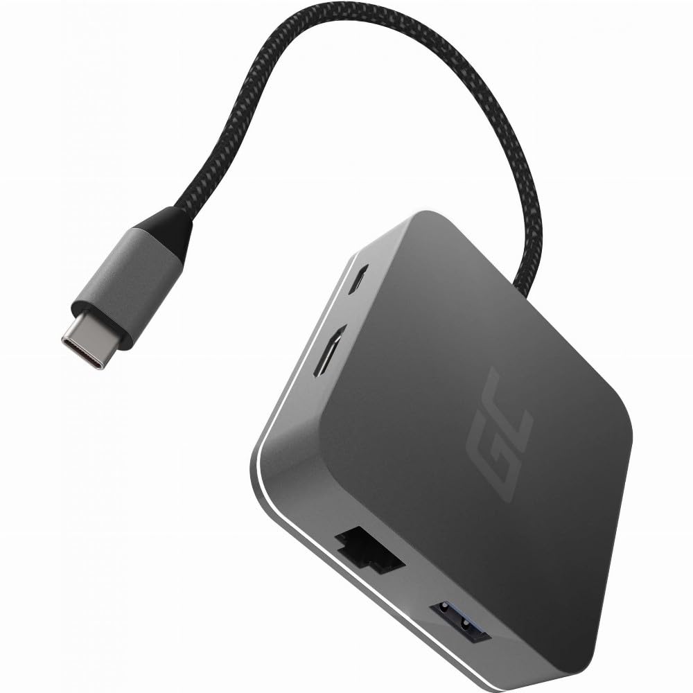 Adapter Dockstation GC® USB-C HUB 6 im 1 3X USB 3.0, HDMI 4K, Ethernet, USB-C mit Power Delivery 87W