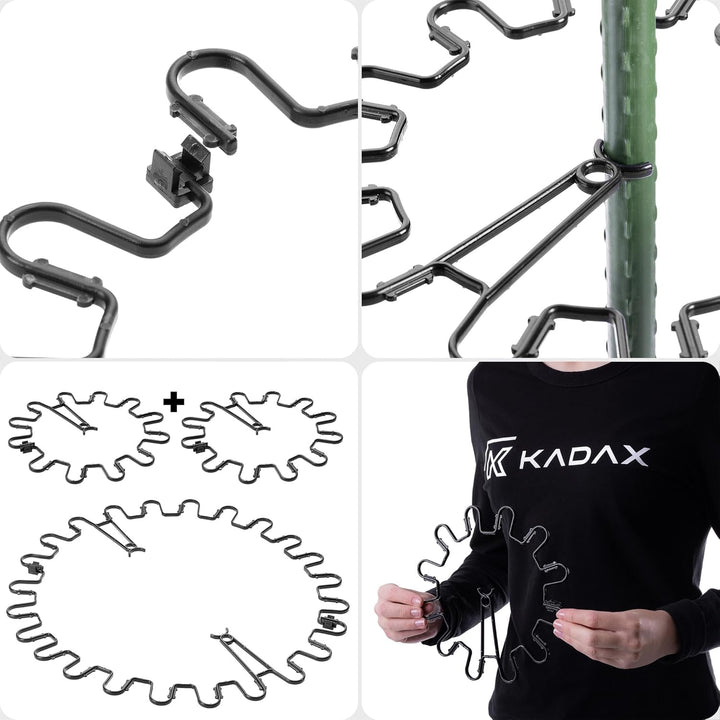 KADAX Staudenhalter Rund Ø 21 cm im 10er Set, Pflanzenhalter aus Kunststoff, Pflanzenstütze, Stauden