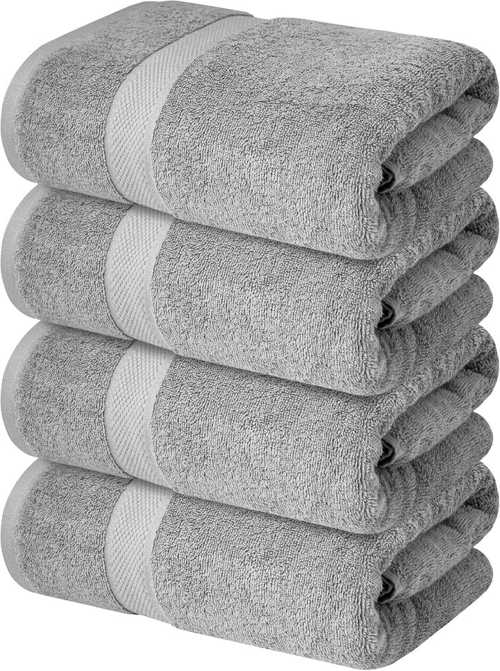 Infinitee Xclusives Premium Bath Towels, Set of 4 |70x140 cm| 100% ringgesponnene Baumwolle, ultrawe