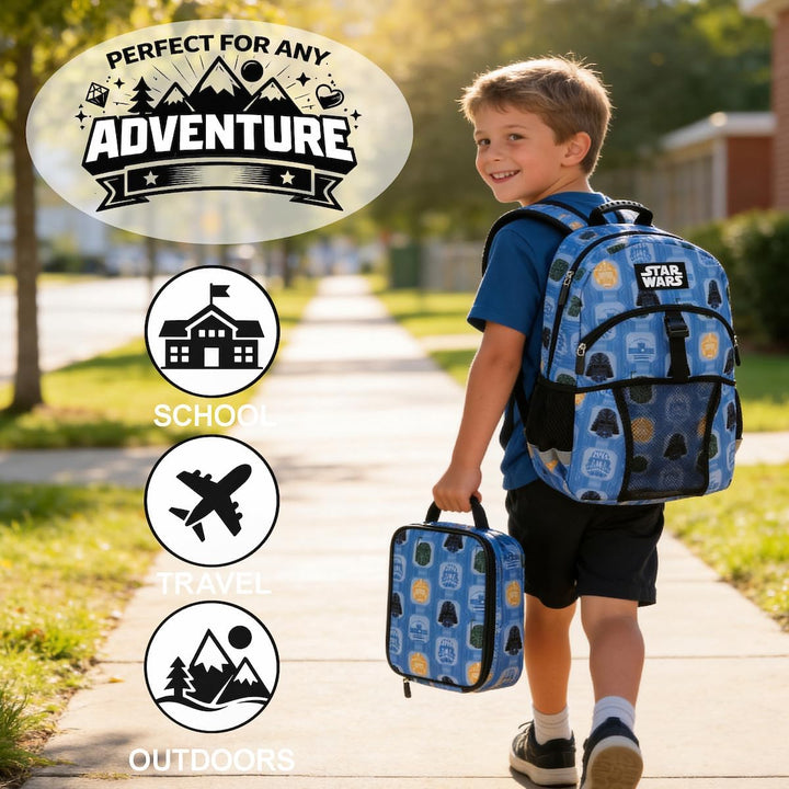 Bioworld 40,6 cm Rucksack und Lunchbox-Set für Schule und Reisen, Star Wars The Dark Side, Star Wars