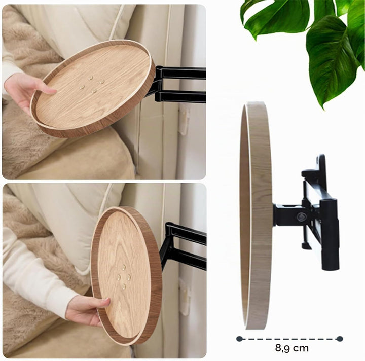 Rund Klapptisch Wand Kleine Wandtisch 11.8 in Runder Tisch zur Wandmontage Ausziehbar Klapptisch Pla