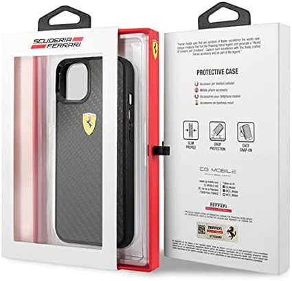 Ferrari FEHCP13SFCABK hülle für iPhone 13 Mini 5,4" schwarz On Track Real Carbon