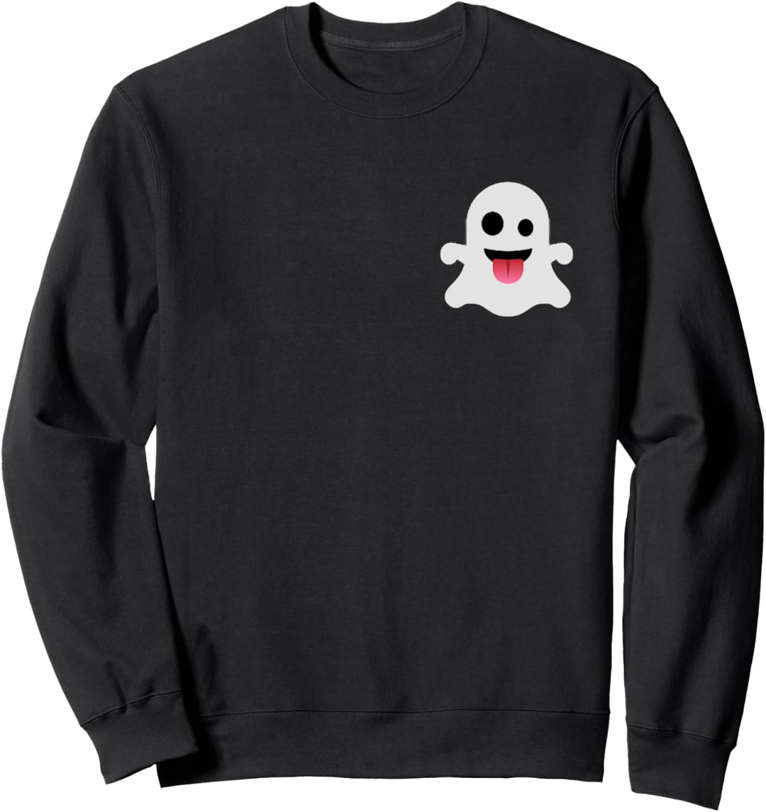 Ghost with Stuck-Out Tongue Icon Fun Ghosts Lover Halloween Sweatshirt
