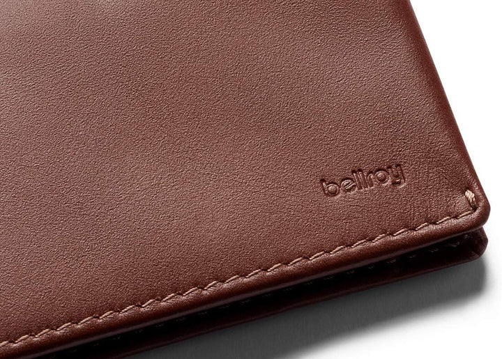 Bellroy Slim Sleeve – kleine, dünne Lederbörse (max. 12 Karten plus Scheine), Cocoa Java