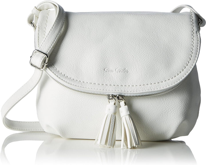 TOM TAILOR bags Lari Damen Umhängetasche Crossbody Bag 26,5 x 5 x 21 Weiss, 26,5 x 5 x 21 Weiss