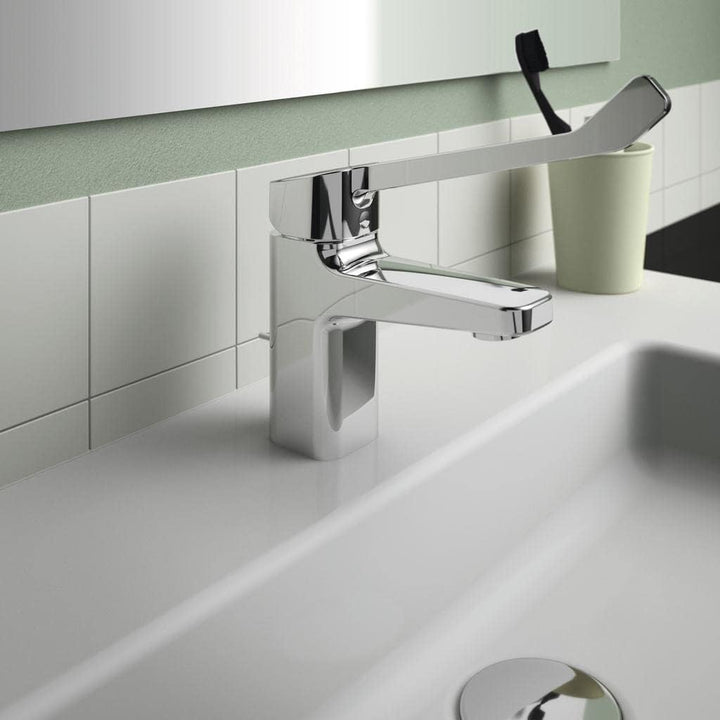Ideal Standard BD216AA Ceraplan Waschtischarmatur mit Push-Open Ventil Auslaufhöhe 73mm BlueStart /