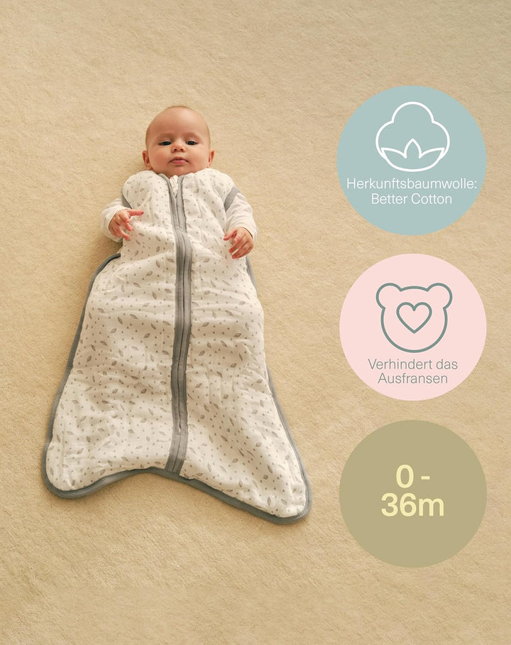 molis&amp;co. Baby schlafsack. 1.0 TOG. Grösse: 85 cm (6-18 Monate). Ideal für Übergang. Superweich und