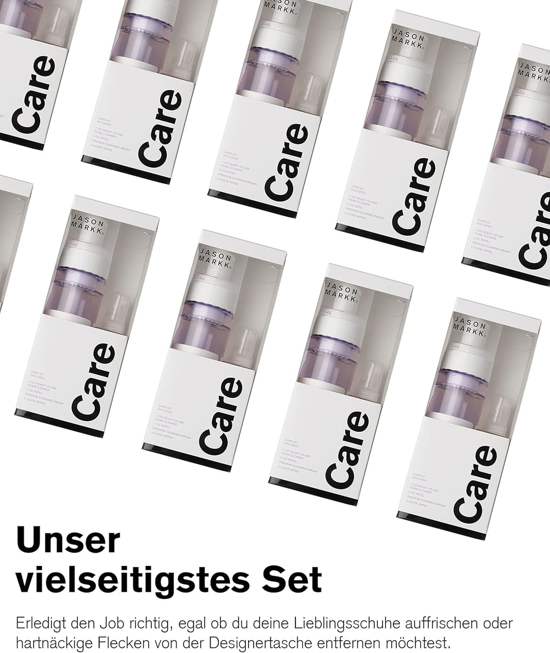 Jason Markk Care Kit,207ml gebrauchsfertiger Sneaker- & Schuhreiniger,59ml Repel Imprägnierspray,Pre