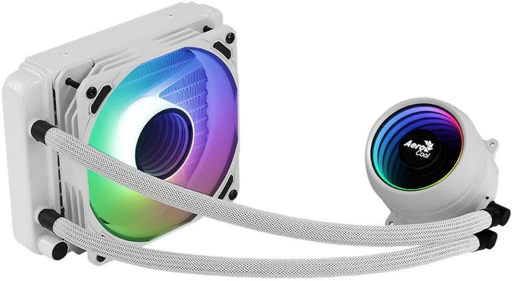 AeroCool MIRAGEL120W, CPU-Flüssigkeitskühlung, 120mm ARGB-Lüfter, TDP 200W, Weiss, MIRAGEL120W