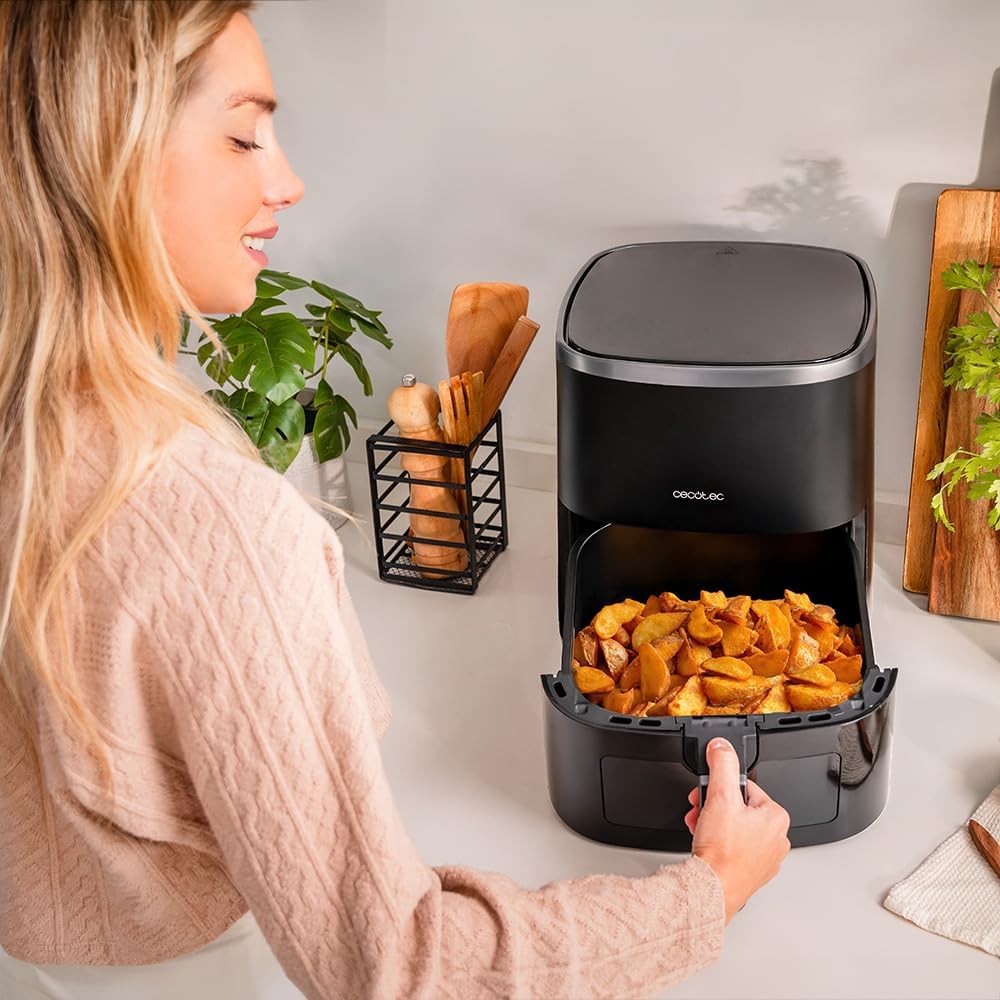 Cecotec Heissluftfritteuse ohne Öl, 4 L mit Fenster Cecofry Fantastik Window 4000. Air Fryer. 1400 W