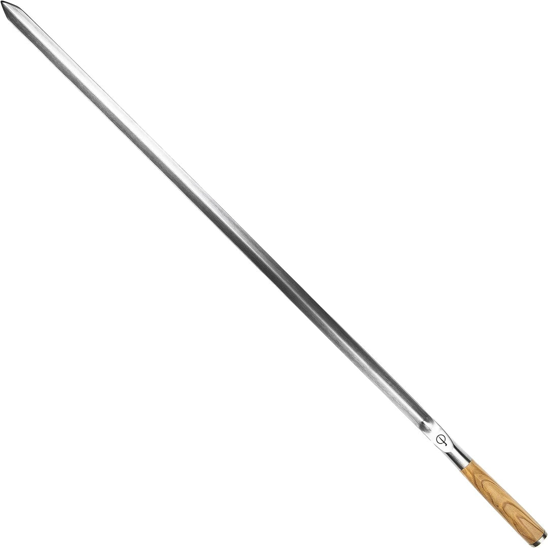 Forged Churrasco Grillspiesse 50cm, Olivenholz griff, Edelstahl, V-Form 50.0 Zentimeter, 50.0 Zentim