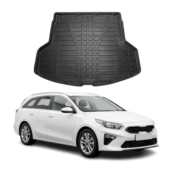 OMAC Kofferraumwanne Laderaumwanne kompatibel mit Kia Ceed Estate SW 2019-2026 Gummi TPE Schwarz