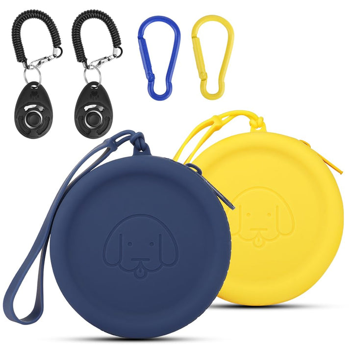 FIDWALL Leckerli-Tasche aus Silikon,2 Stück,Futtertasche für Hundetraining,Hundezubehör,Taschengröss