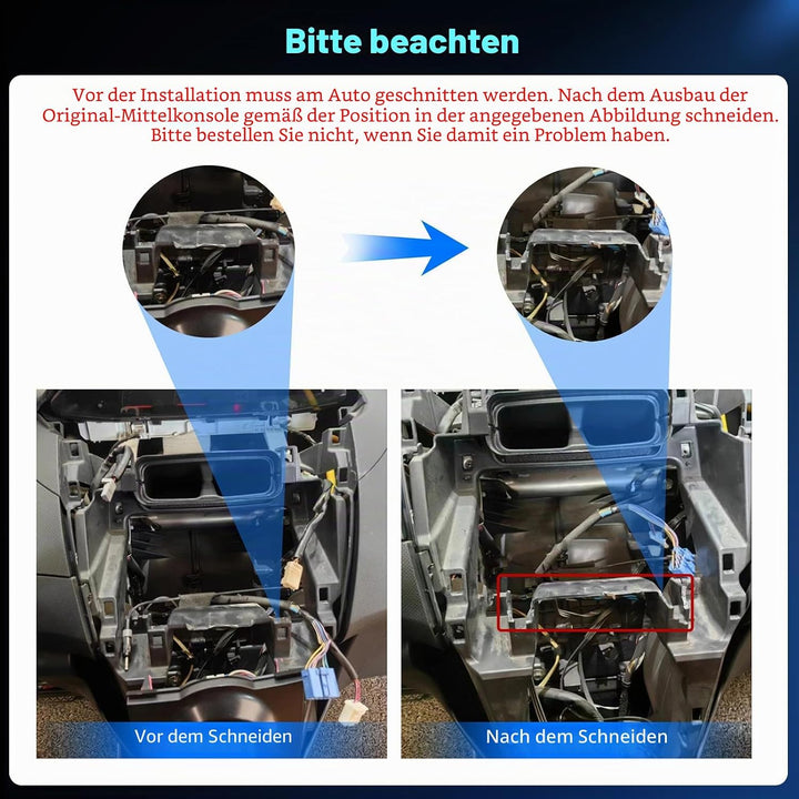 Hikity 4+64GB Android 15 Autoradio für Toyota Yaris/Vizi 2005-2011 Mit Wireless Carplay Android Auto