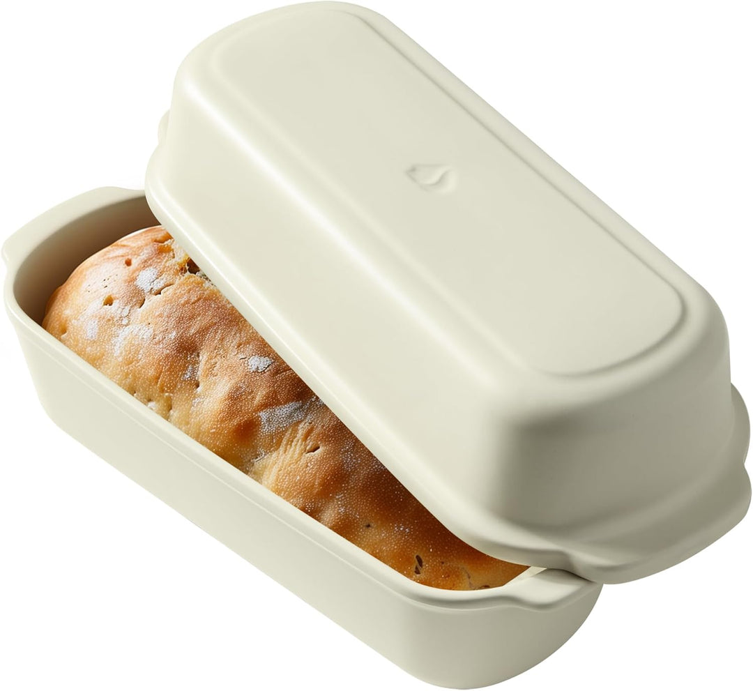 Navaris Brottopf - Toastbrot Backform - Brottopf zum Backen - Brottopf - Tontopf Brot - Brotbackscha