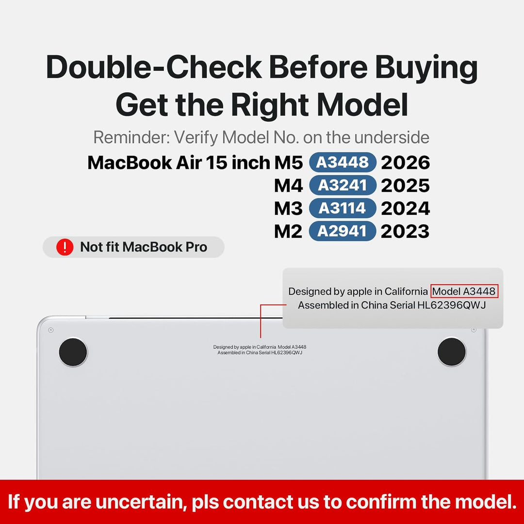 Soonjet für MacBook Air 15 Zoll Hülle M2 2023 Neu A2941 [Genau Wie Original-MacBook] [Nr.1 Ultradünn