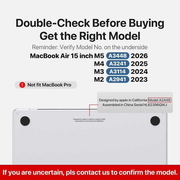 Soonjet für MacBook Air 15 Zoll Hülle M2 2023 Neu A2941 [Genau Wie Original-MacBook] [Nr.1 Ultradünn