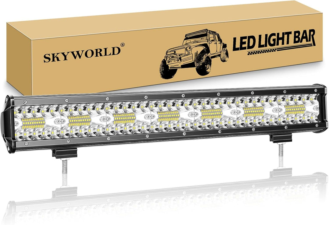 SKYWORLD LED Arbeitsscheinwerfer Bar 20 Zoll 420W LED Scheinwerfer 12V 24V Flutlicht Reflektor Combo