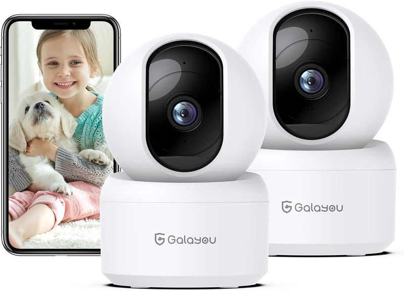 GALAYOU 2K Überwachungskamera innen, WLAN IP Kamera überwachung Indoor WiFi Camera,360°Hundekamera Z