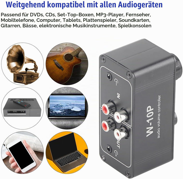 Mini-Stereo-Vorverstärker Kopfhörerverstärker Lautstärkeregler Stereo-Umschaltbox mit 3,5-mm-Klinken