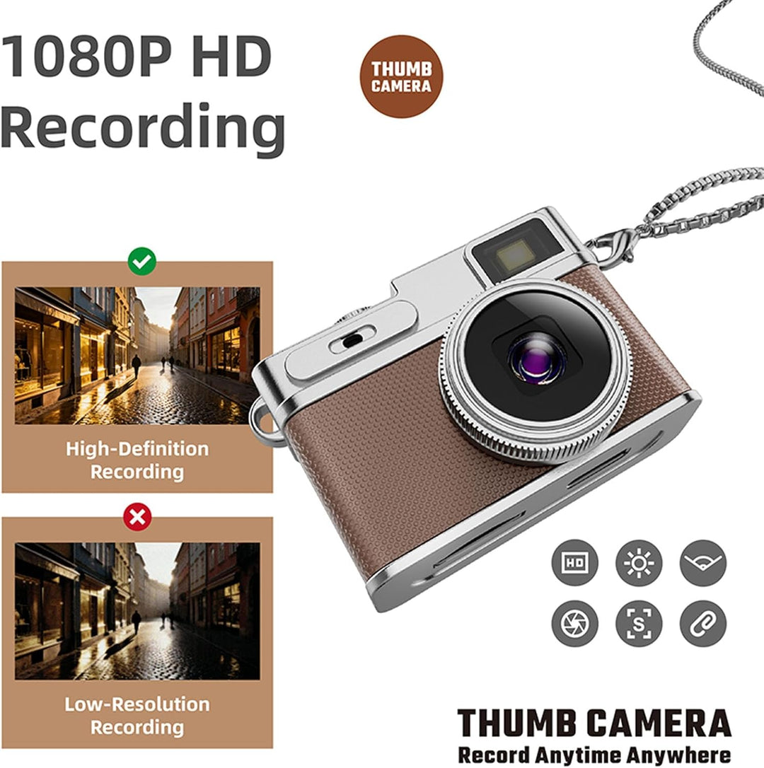 Digitalkamera, 1080P HD Retro Vintage Schlüsselanhänger-Kamera, Integrierte LED, Einzigartig für Tee