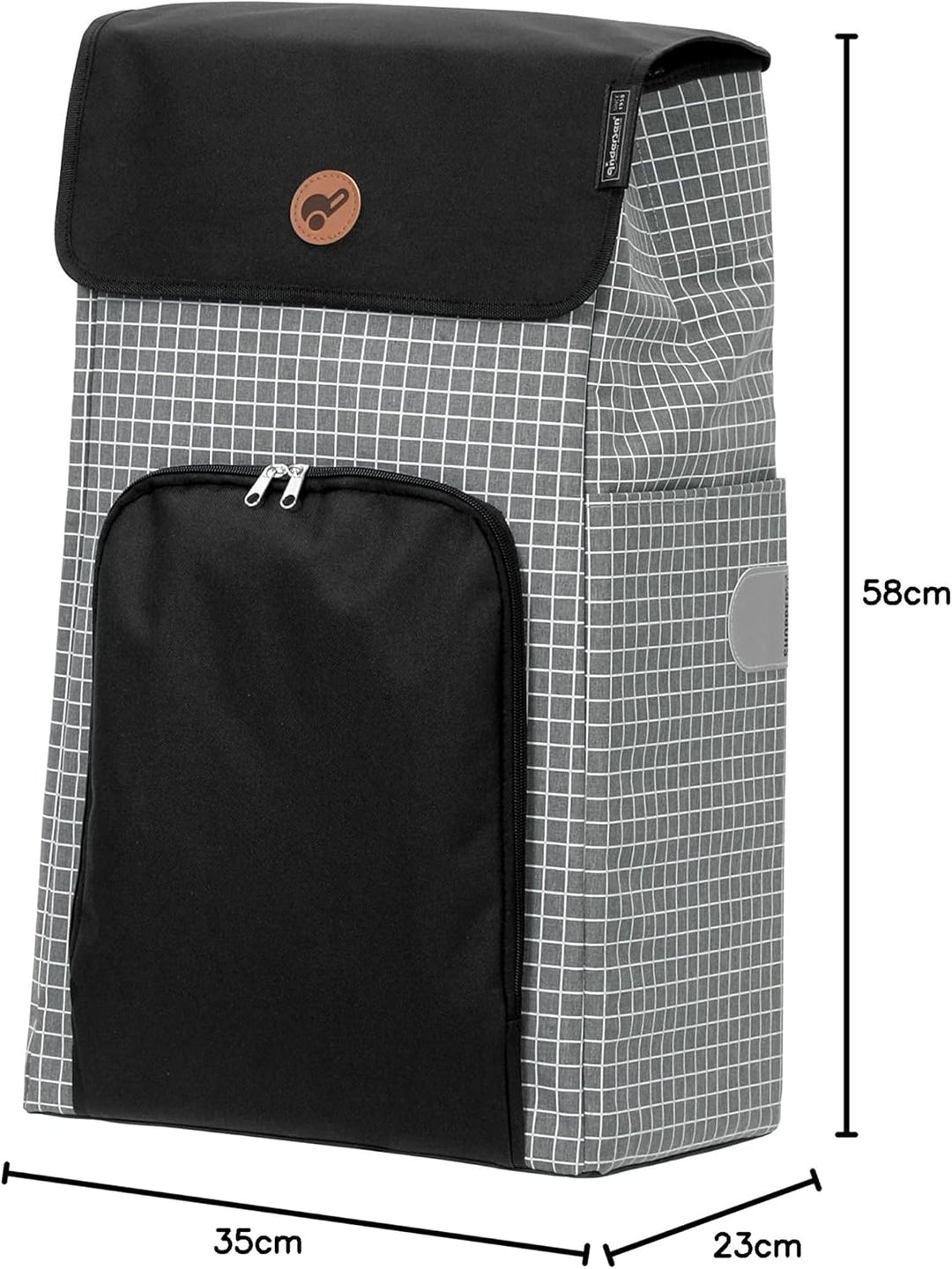Andersen Einkaufstrolley Ersatztasche - 47 Liter - Seiten- & Fronttasche - extra Innenfach - wassera