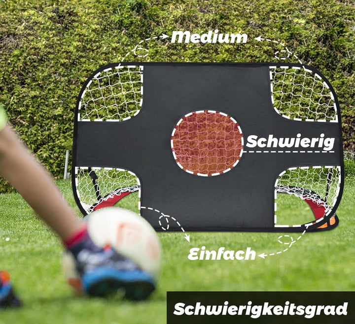Kapler Pop-Up Fussballtore 2er Set in Deutschen Nationalfarben - Fussballtor für Garten Kinder 2er S