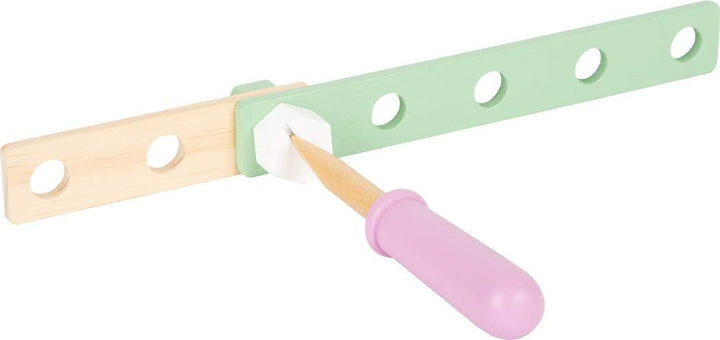 small foot Konstruktionsset "Nordic" aus Holz, kreativer Bausatz mit Werkzeugen und Zubehör, ab 3 Ja
