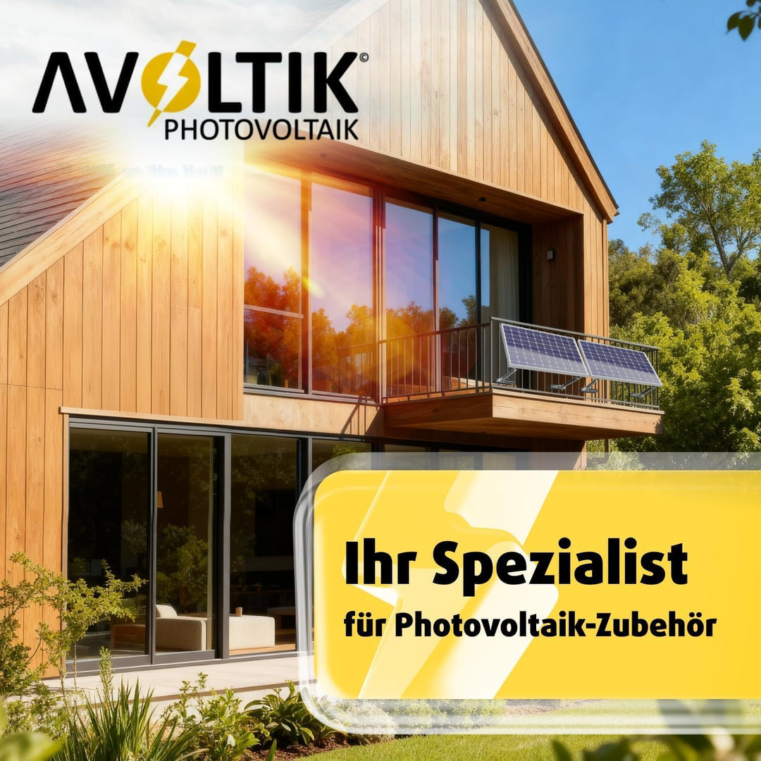 Avoltik 2x Balkonkraftwerk Halterung Balkon für alle Solarpanel-Grössen I Solarmodul Halterung aus r