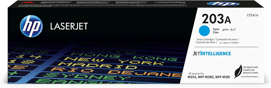 HP 203A (CF541A) Original Toner Blau für HP LaserJet Pro M254 Blau Standard Single, Blau Standard Si