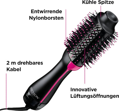 Revlon RVDR5222 Salon One-StepTM Haartrockner und Volumiser mit Kamm zum Abteilen Original mit Kamm