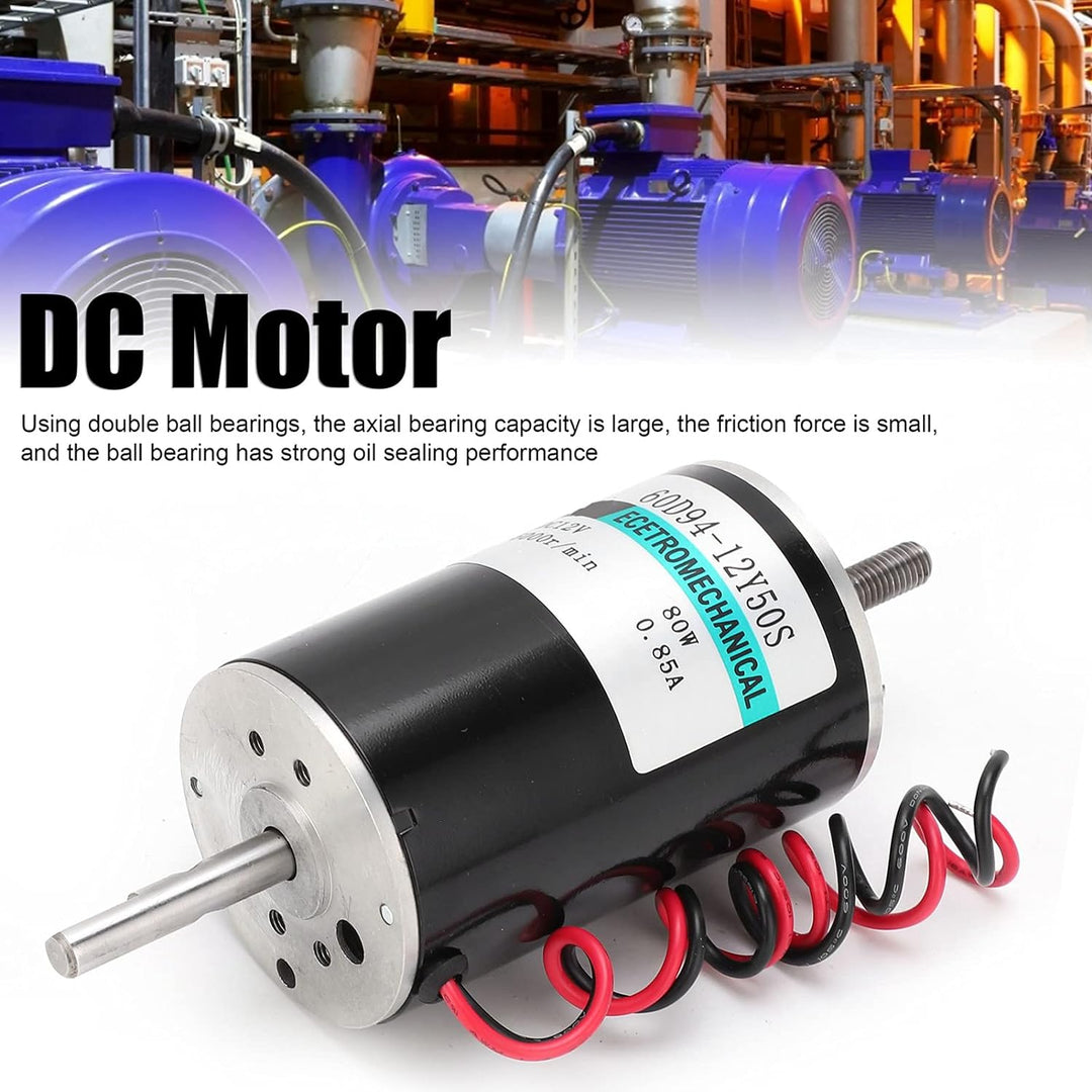 12V 80W DC Motor 4250RPM Hochgeschwindigkeits-Permanentmagnetmotor, CW/CCW und Dual Head (D-Welle &