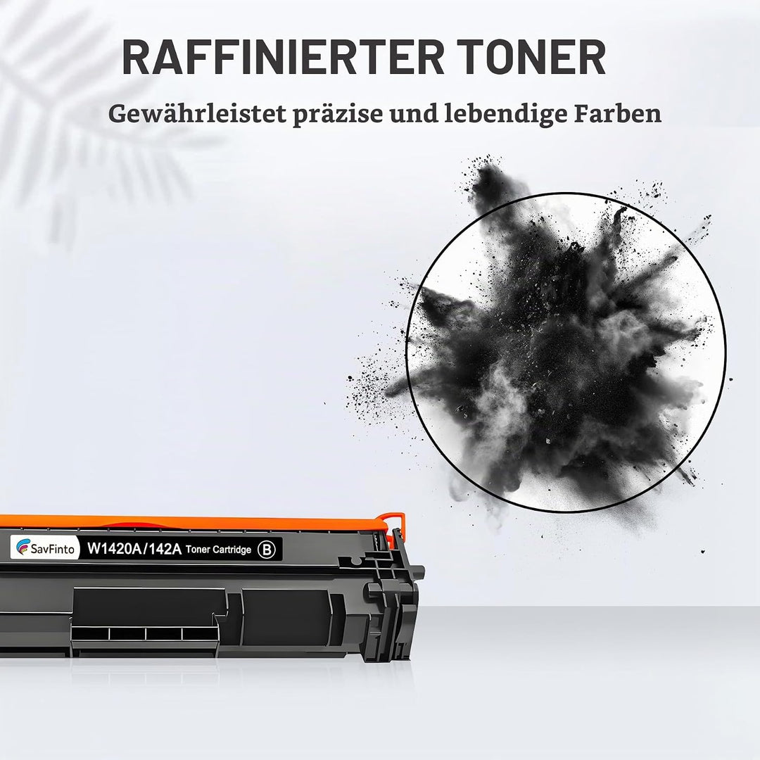 SavFinto 142A (MIT CHIP) Toner Ersatz für HP W1420AX 142X W1420A 142A Kartusche Kompatibel für HP La