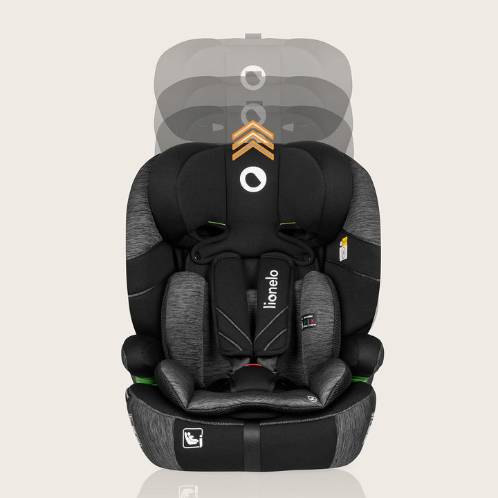 LIONELO LEVI ONE I-SIZE 76-150 cm Kinderautositz, Gruppe 1 2 3, Seitenschutz, 10 Grad Kopfstützenver