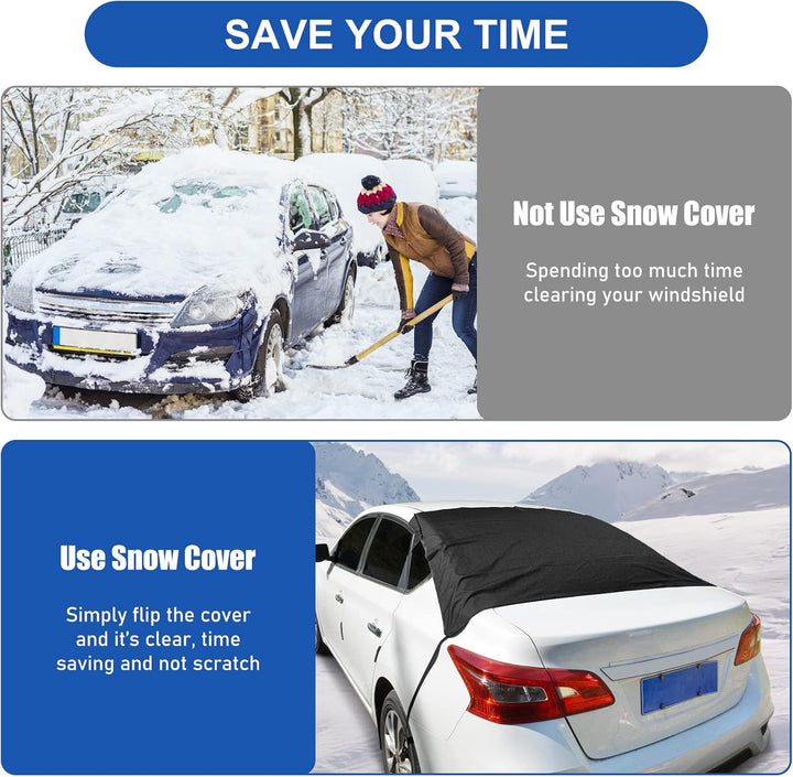 AYAMAYA Heckscheibenabdeckung Auto Heckscheibe Scheibenabdeckung Winter mit Magnet, Auto Eisschutz F