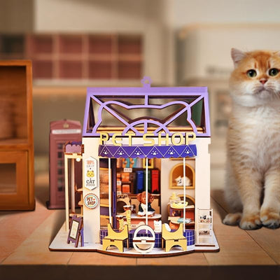 Cuteefun DIY Miniatur Puppen Haus Kit, DIY Miniatur Puppenhaus Bausatz, Handgemachte Handwerk für Er