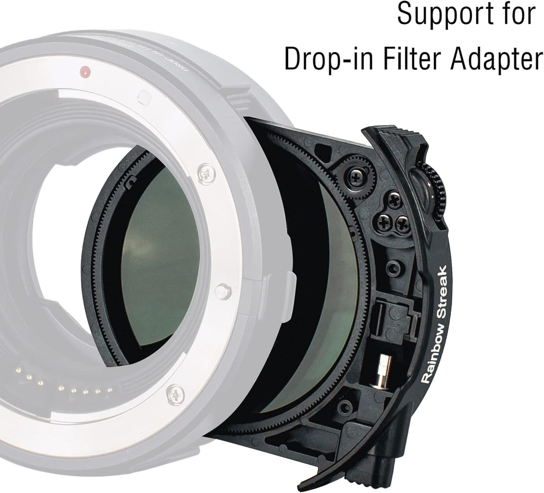 Meike Rainbow Streak Drop-in Filter für Canon und Meike Drop-in Filter Mount Adapter Serie MK-EFTR-R
