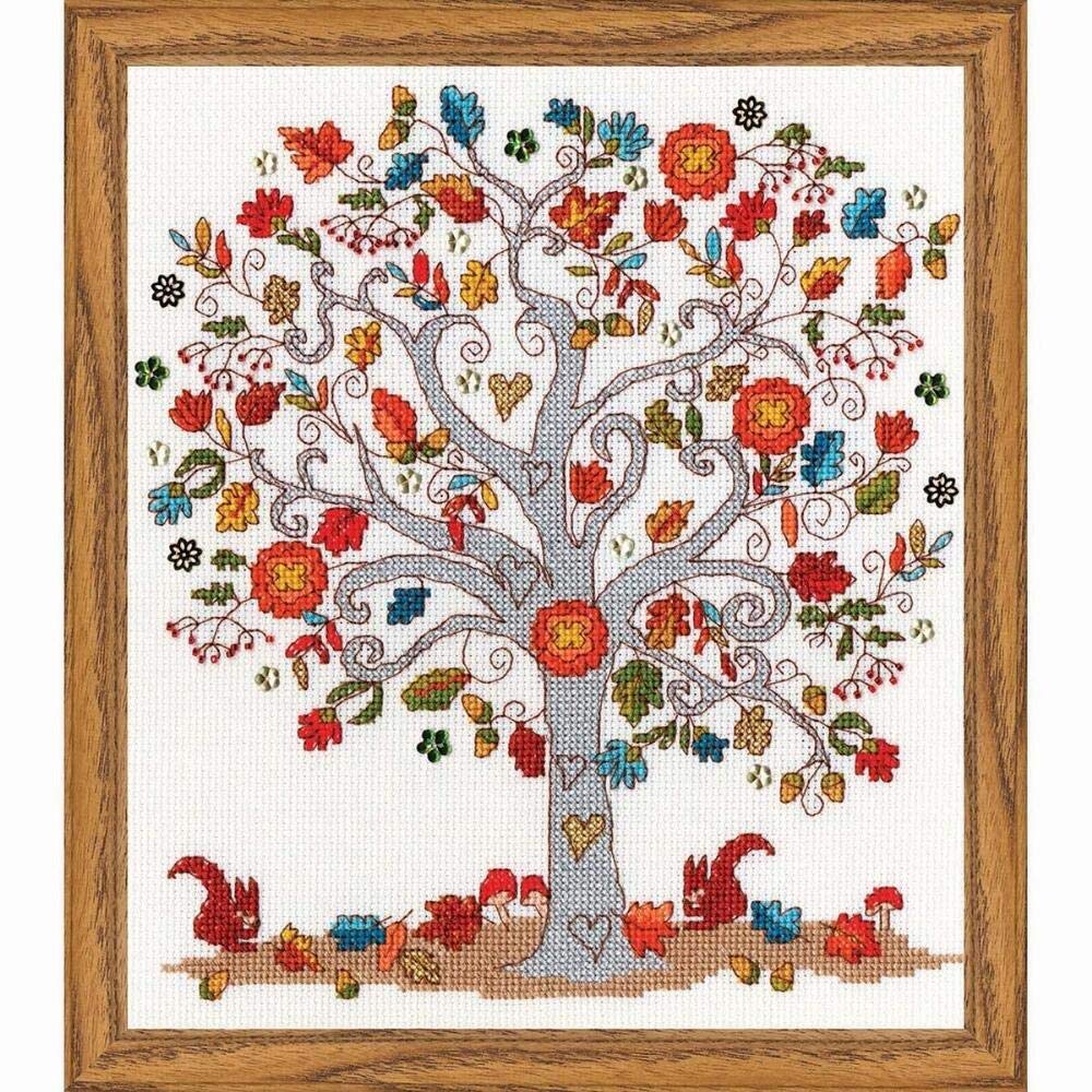 Bothy Threads Kreuzstich-Set Liebe Herbst, 23x26cm, XKA12, Zählmuster
