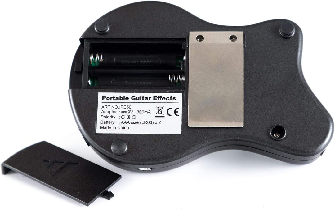 Rocktile GP-10 Gitarren Multieffekt Gerät/Kopfhörer-Verstärker Amp (8-Effekttypen und Drum-Loop Play