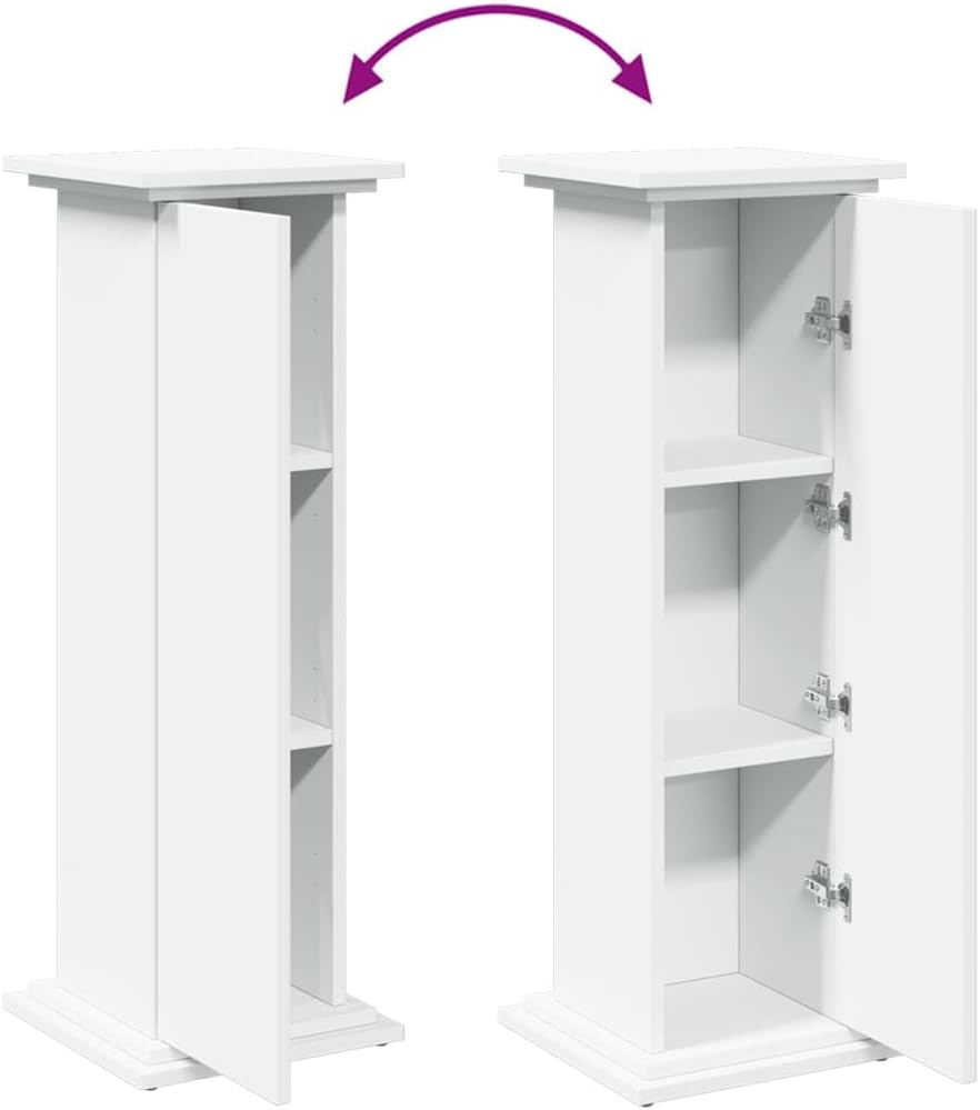 vidaXL Postament, Blumenständer mit Stauraum, Dekosäule Dekosockel für Wohnzimmer, Blumensäule Podes