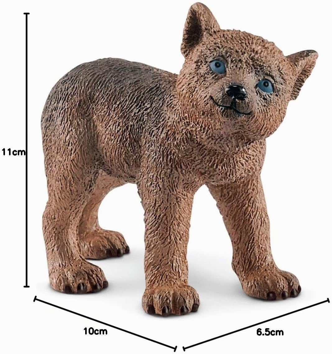 SCHLEICH 42472 Wolfsmutter mit Welpen, für Kinder ab 3+ Jahren, WILD Life - Spielfigur Standardverpa