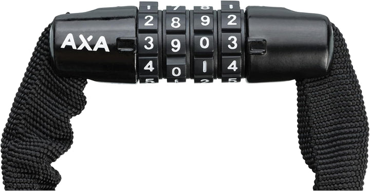 Axa Zahlenschloss Kettenschloss Rigid RCC-120 Länge 120 cm - Durchmesser 3,5 mm Schwarz inkl. Fahrra