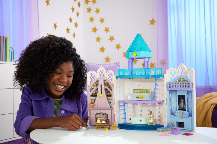 Disneys Wish Rosas Schloss Spielset, Puppenhaus mit 2 beweglichen Minipuppen, Sternenfigur und 20 Zu
